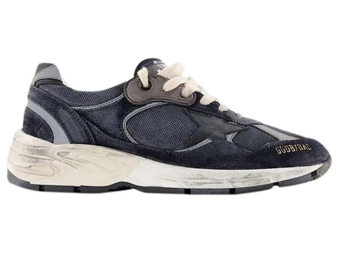 Running Sneakers - Golden Goose Deluxe Brand - Leather - Dark Blue Pony-style calfskin  ref.1208989